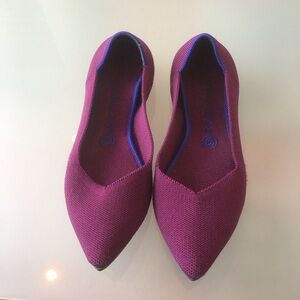Rothy's Magenta Flats with Blue Accent